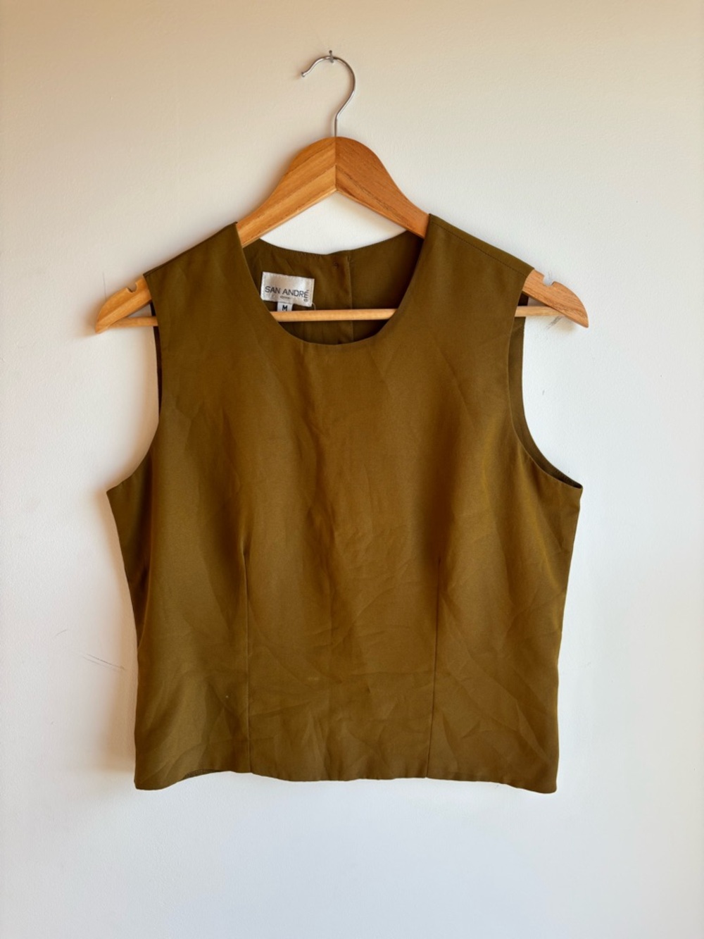 Olive Sleeveless Shell Top